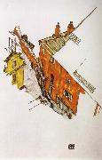 Egon Schiele Street in Krumau oil painting picture wholesale